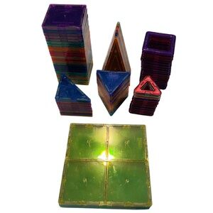 PicassoTiles Magnetic Building Tiles Lot – Over 4 lbs